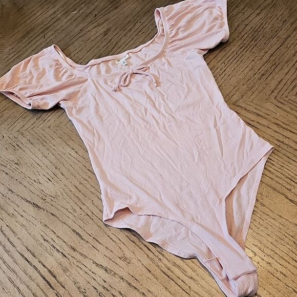 Pink Ribbed Bodysuite Size M NEVER WORN NWOT - Picture 8 of 8